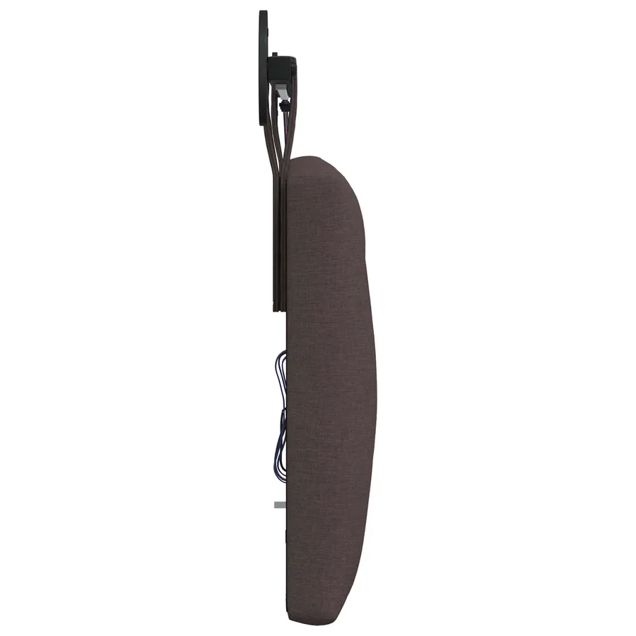 Tête de lit suspendue Avec lumière LED Marron foncé Tissu - 7