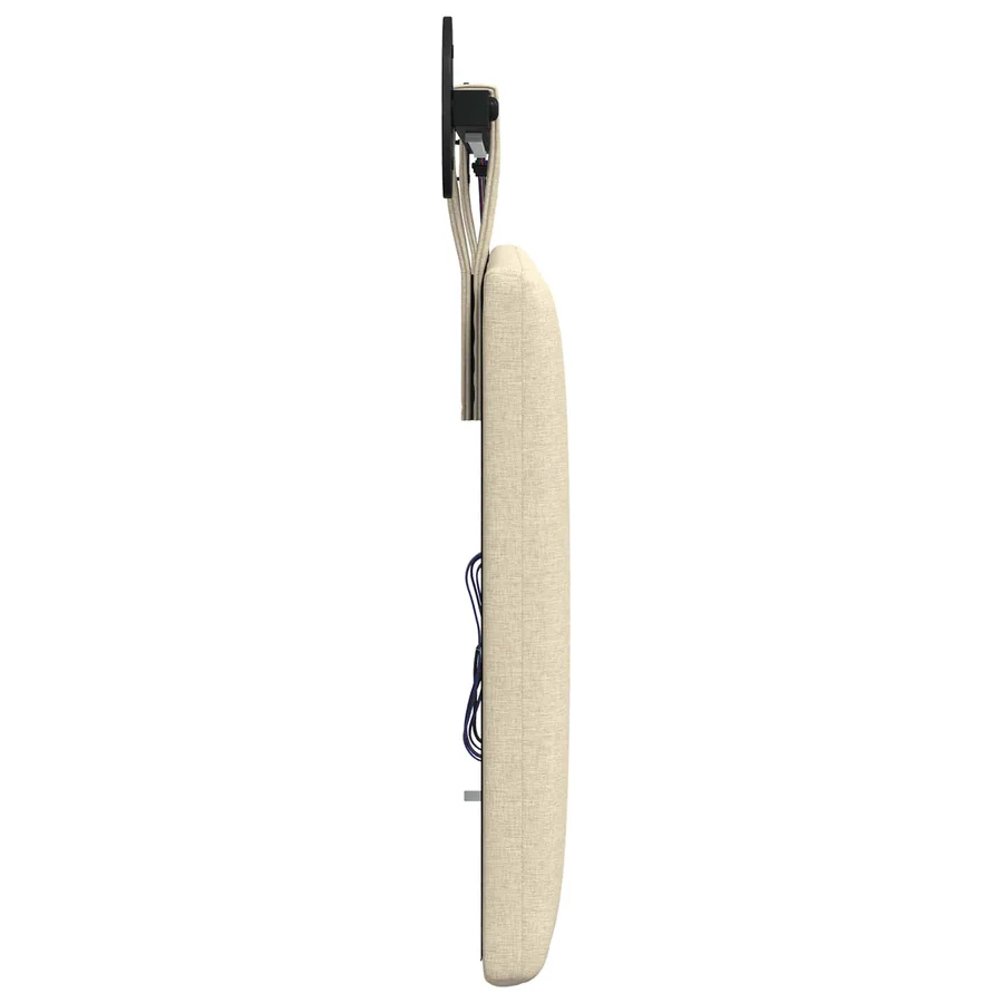 Tête de lit suspendue Avec lumière LED Crème Tissu - 7