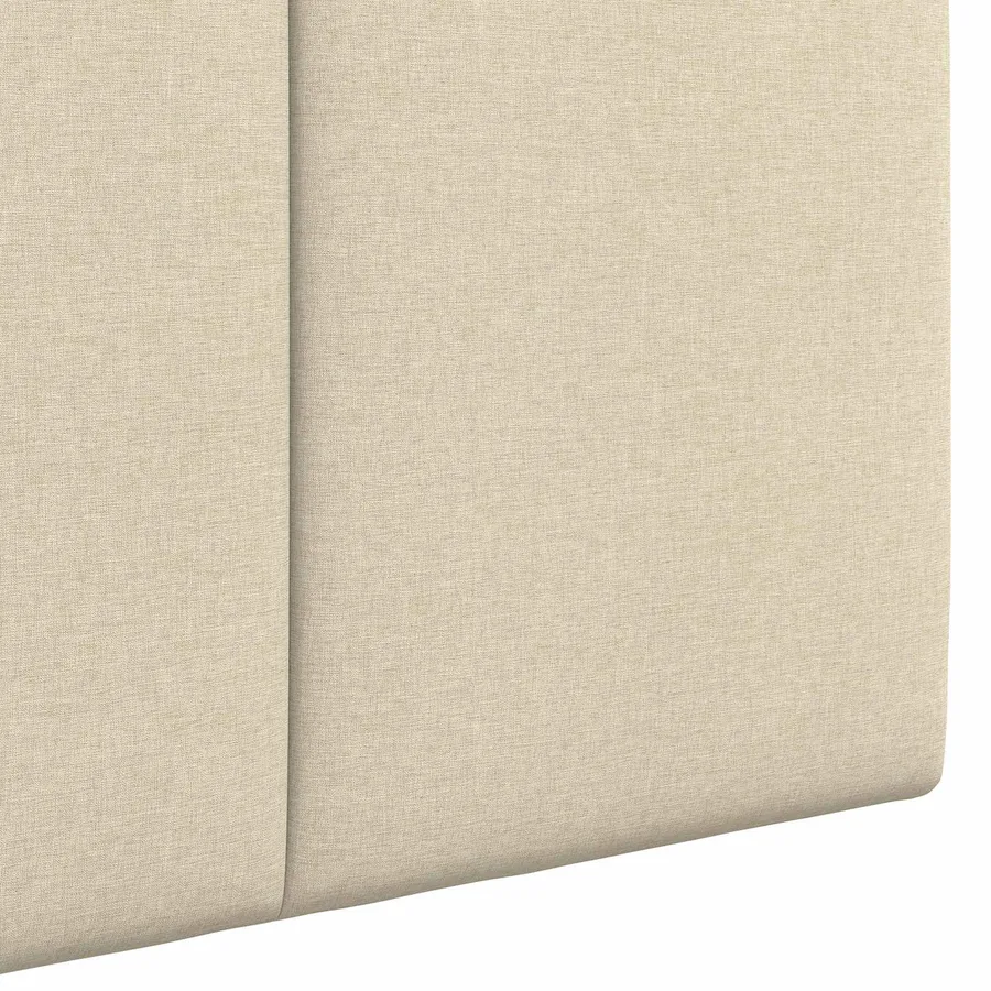 Tête de lit suspendue Avec lumière LED Crème Tissu - 9
