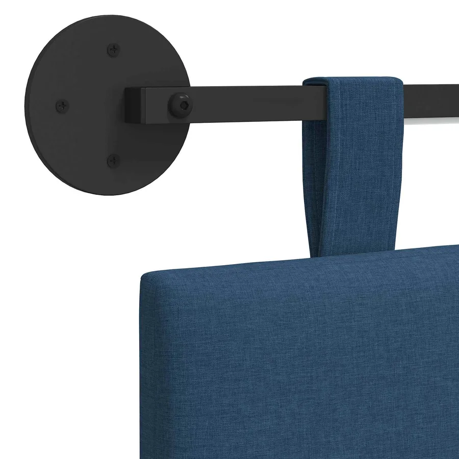 Tête de lit suspendue Avec lumière LED Bleu Tissu - 10