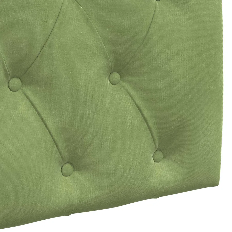 Tête de lit suspendue Avec lumière LED Vert clair Velours - 9