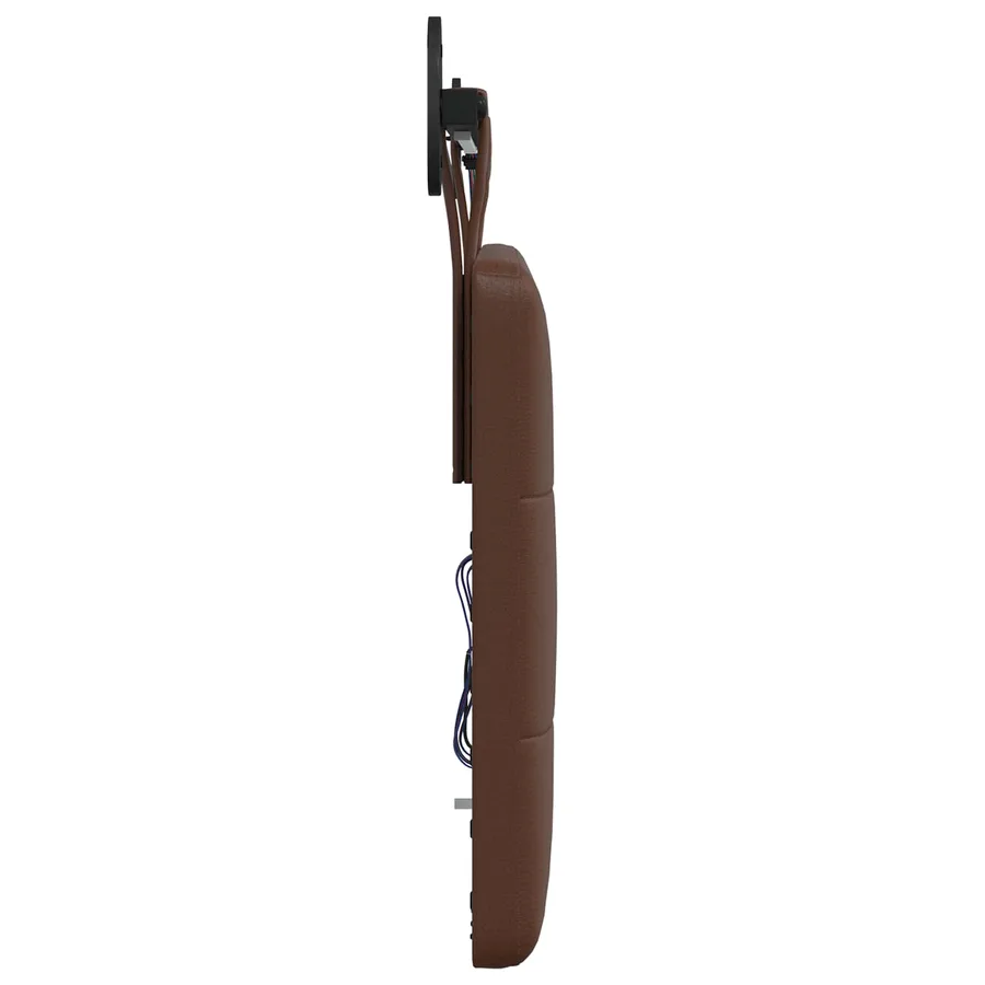 Tête de lit suspendue Avec lumière LED Marron Simili cuir - 7