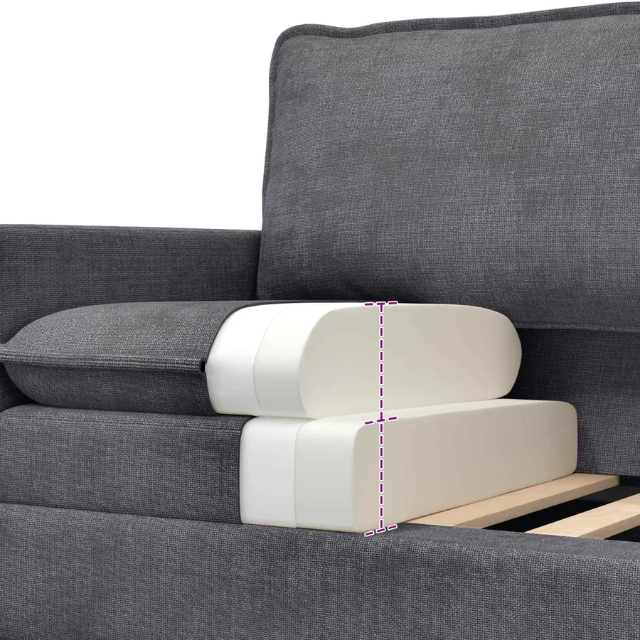 Ensemble de Canapés 2 pcs Gris foncé Polyester - 6