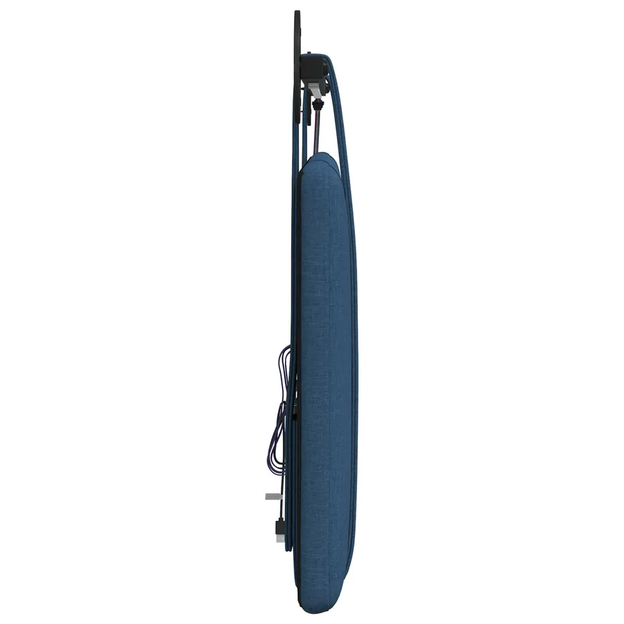 Tête de lit suspendue Avec lumière LED Bleu Tissu - 7