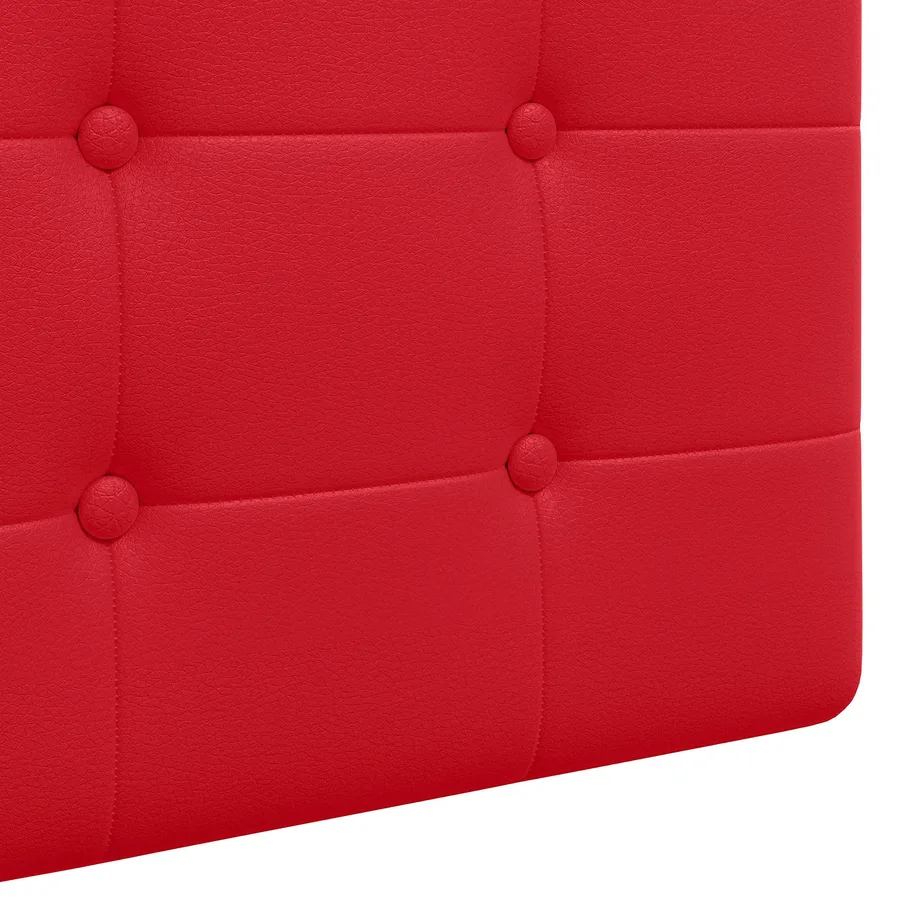 Tête de lit suspendue Avec lumière LED Rouge Simili cuir - 9