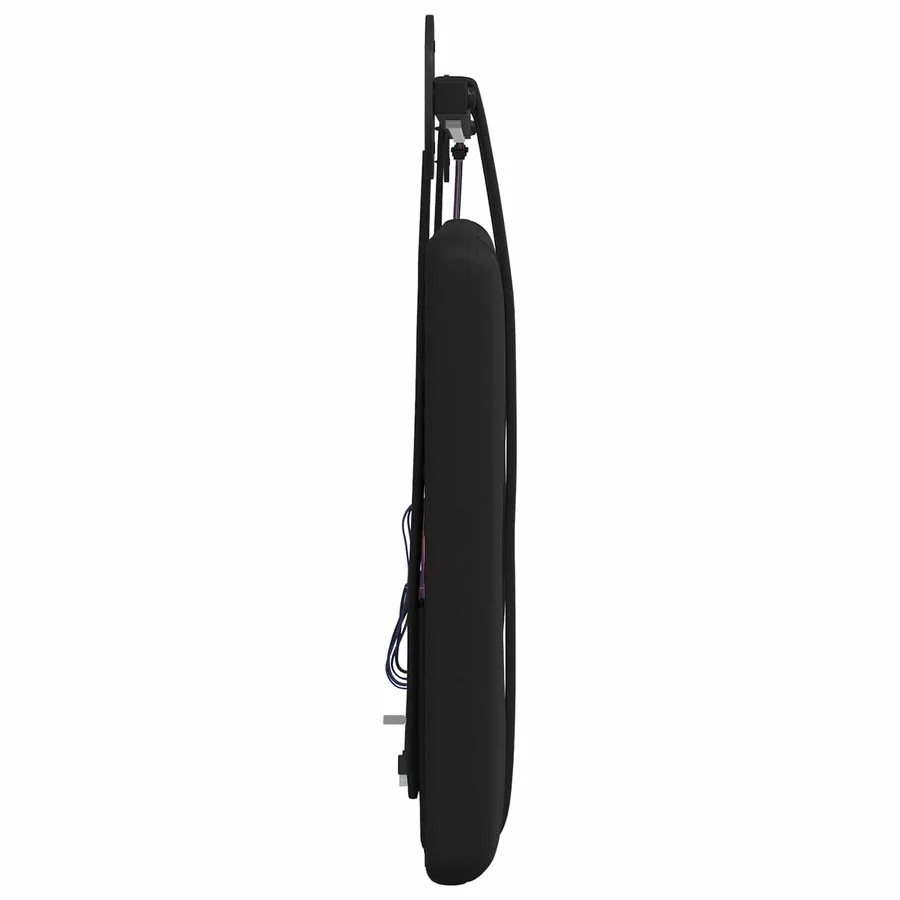 Tête de lit suspendue Avec lumière LED Noir Simili cuir - 7