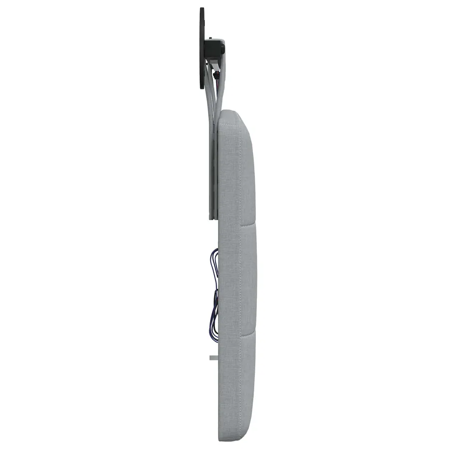 Tête de lit suspendue Avec lumière LED Gris clair Tissu - 7