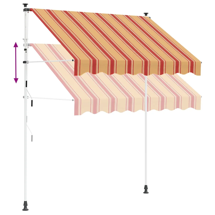Auvent rétractable manuel Multicolore 200 x 115 x 300 cm - 5