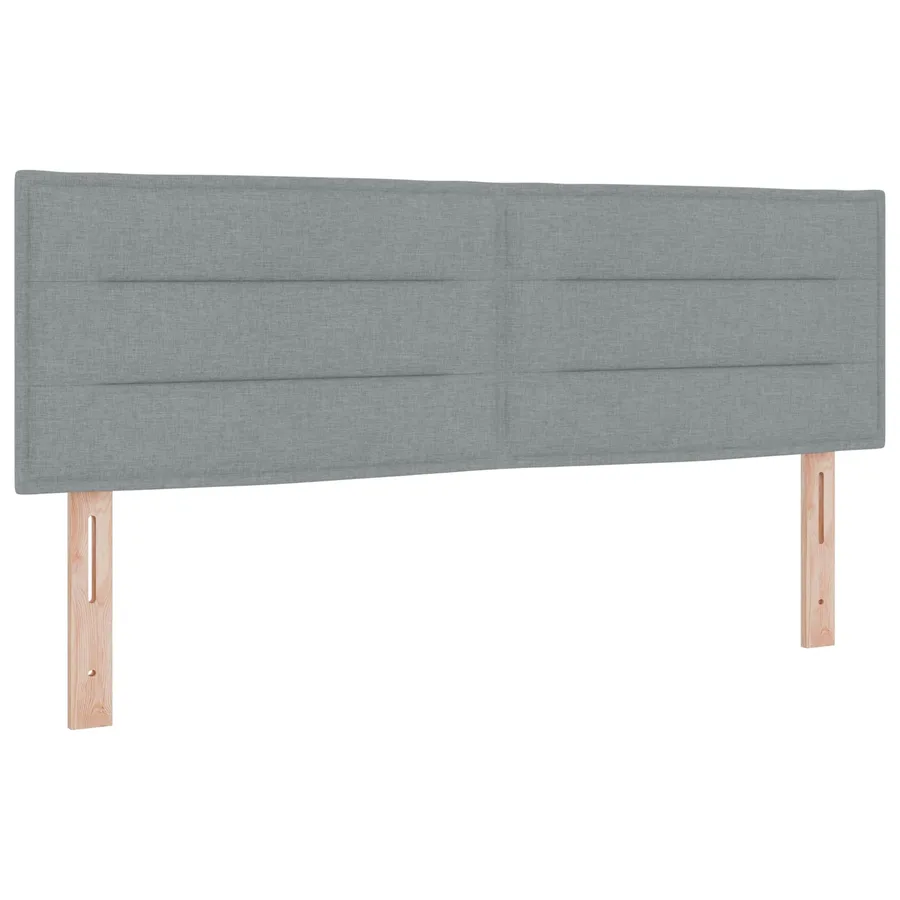 Lit boxspring avec matelas Gris clair 140 x 200 cm Tissu - 3