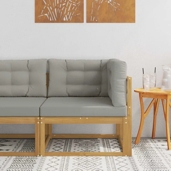 Canapé d'angle extérieur Polyester Blanc