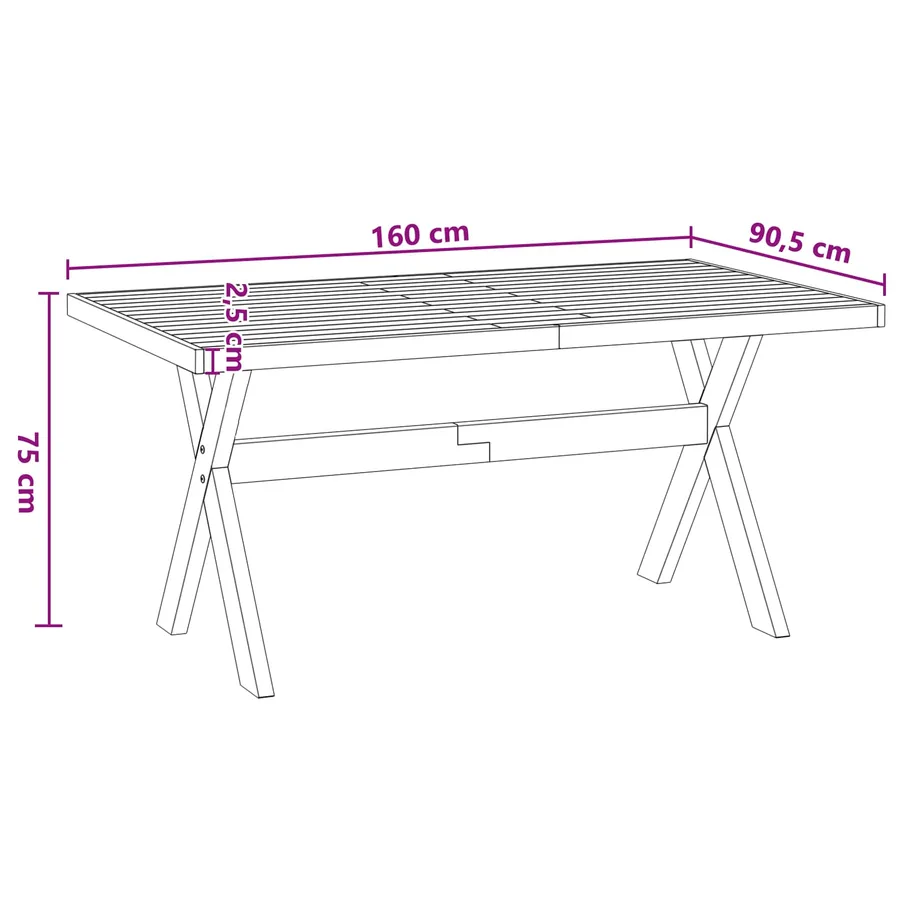 Table de salle à manger / Table de repas NOAIN 160 cm - 9