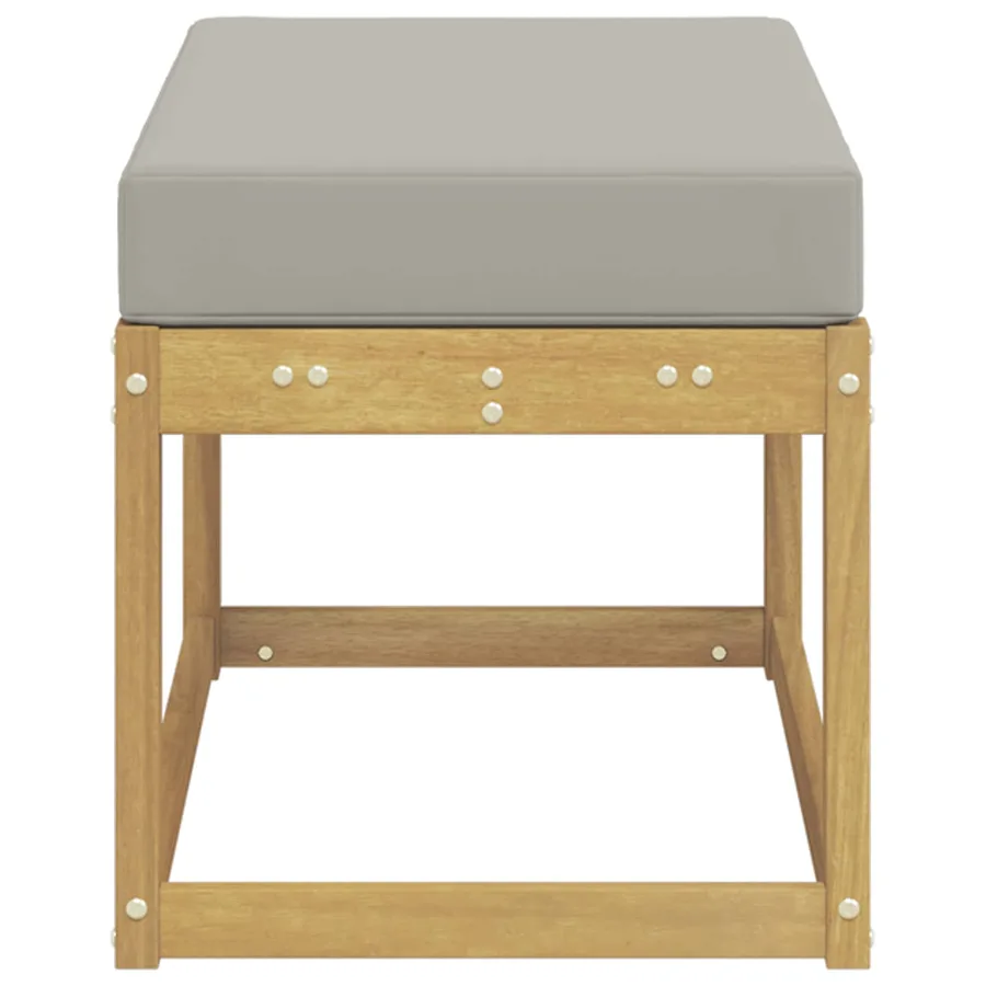 Banc de Jardin Blanc 80 x 43 x 45 cm Bois d'Acacia Massif - 4
