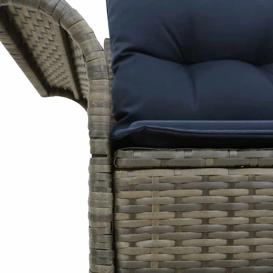 Canapé de jardin avec coussin 141 x 62 x 69 cm polyrotin - 7
