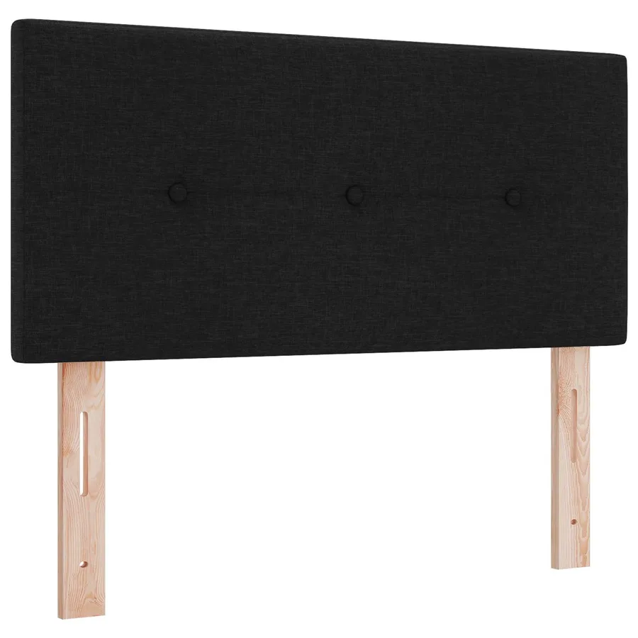 Lit boxspring avec matelas Noir 120 x 200 cm Tissu - 3