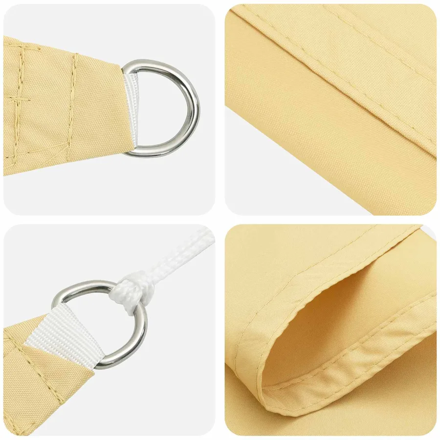 Voile d'ombre Sable 6 x 2,5 m 100 % polyester Oxford - 4