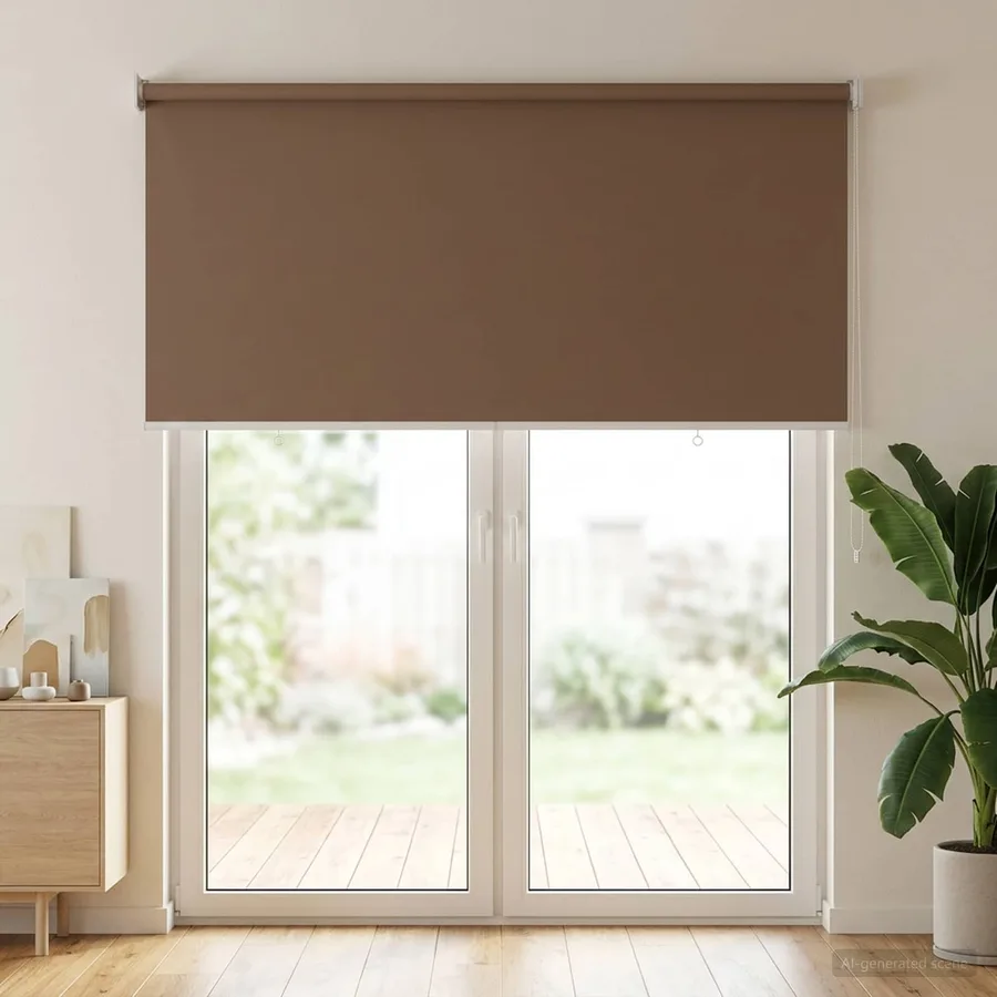 Store roulant extérieur protection UV Taupe Polyester - 3