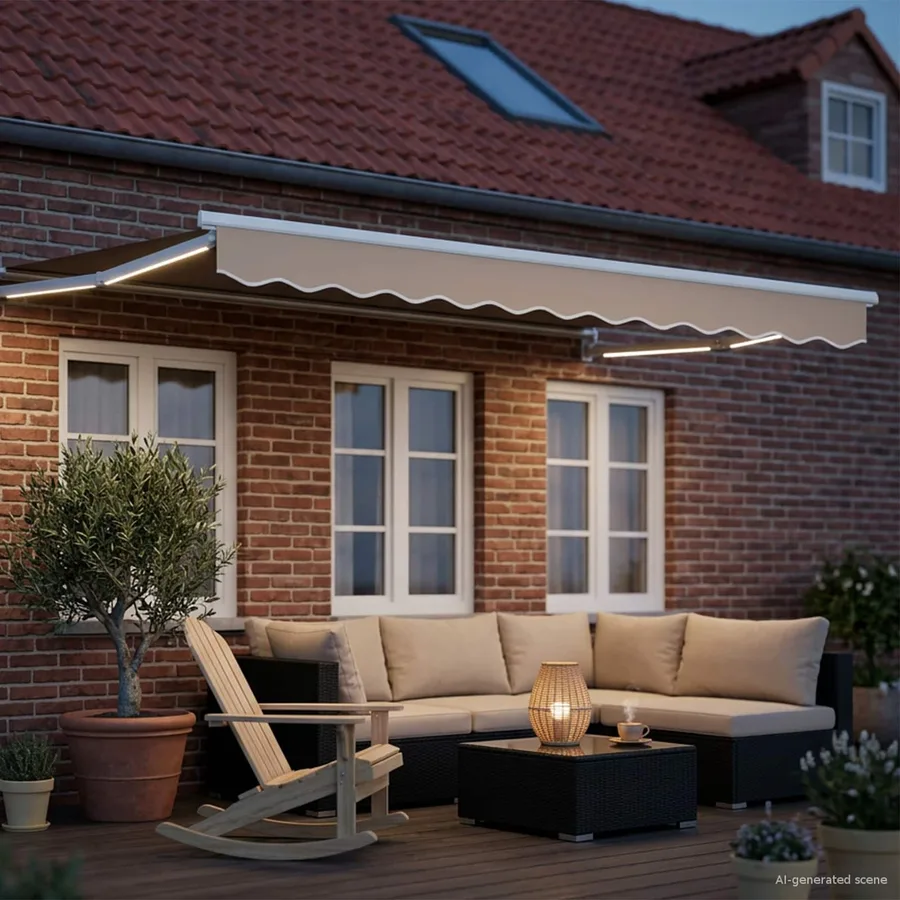 Auvent rétractable électrique Beige 3,5 x 2 m - 3