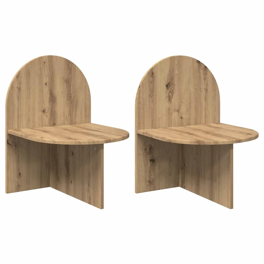 Table de chevet 2 pc Chêne artisanal 48 x 49 x 65 cm - 2