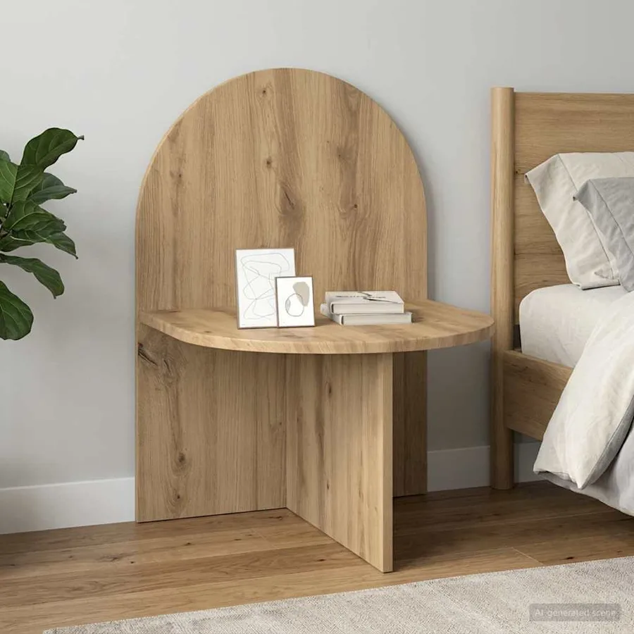 Table de chevet 2 pc Chêne artisanal 48 x 49 x 65 cm - 4