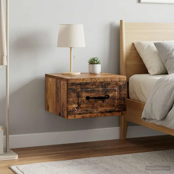 Cabinet de chevet mural 2 pcs Bois ancien 34,5 x 33 x 20 cm