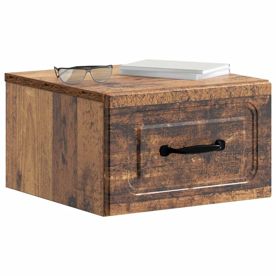 Cabinet de chevet mural 2 pcs Bois ancien 34,5 x 33 x 20 cm - 3