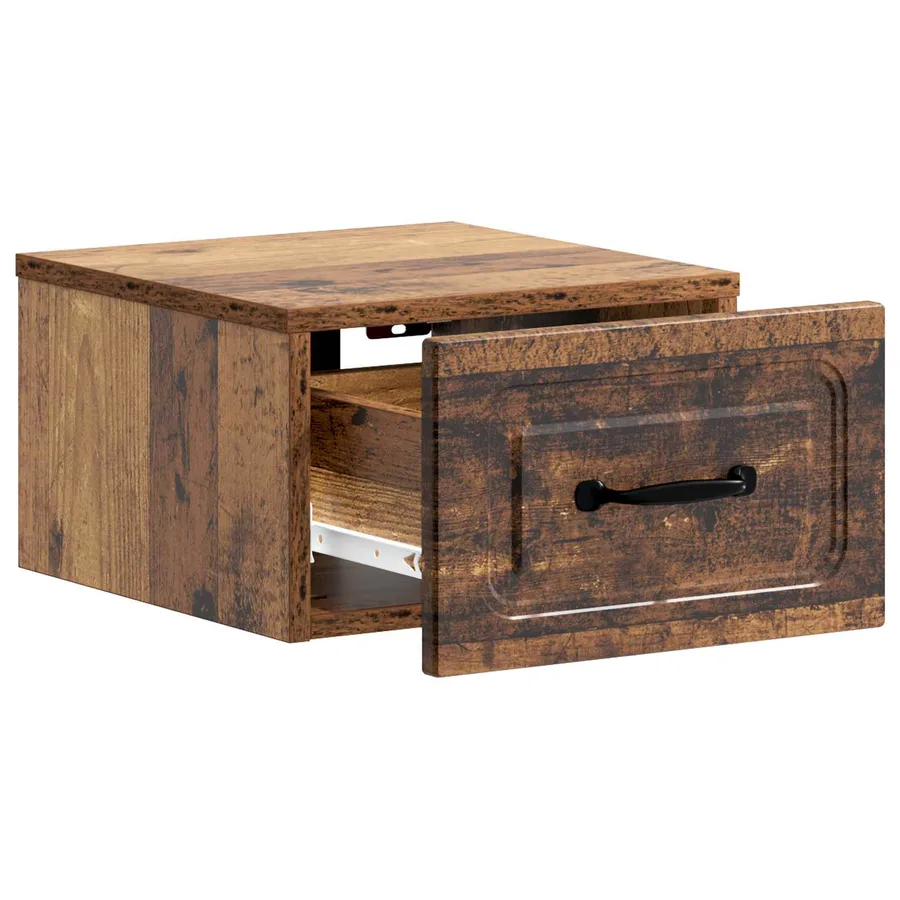 Cabinet de chevet mural 2 pcs Bois ancien 34,5 x 33 x 20 cm - 6