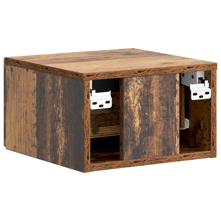 Cabinet de chevet mural 2 pcs Bois ancien 34,5 x 33 x 20 cm - 9