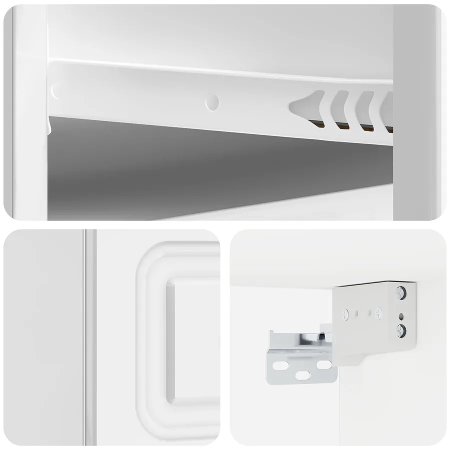 Cabinet de chevet mural 2 pcs Blanc brillant 34,5 x 33 x 20 cm - 10