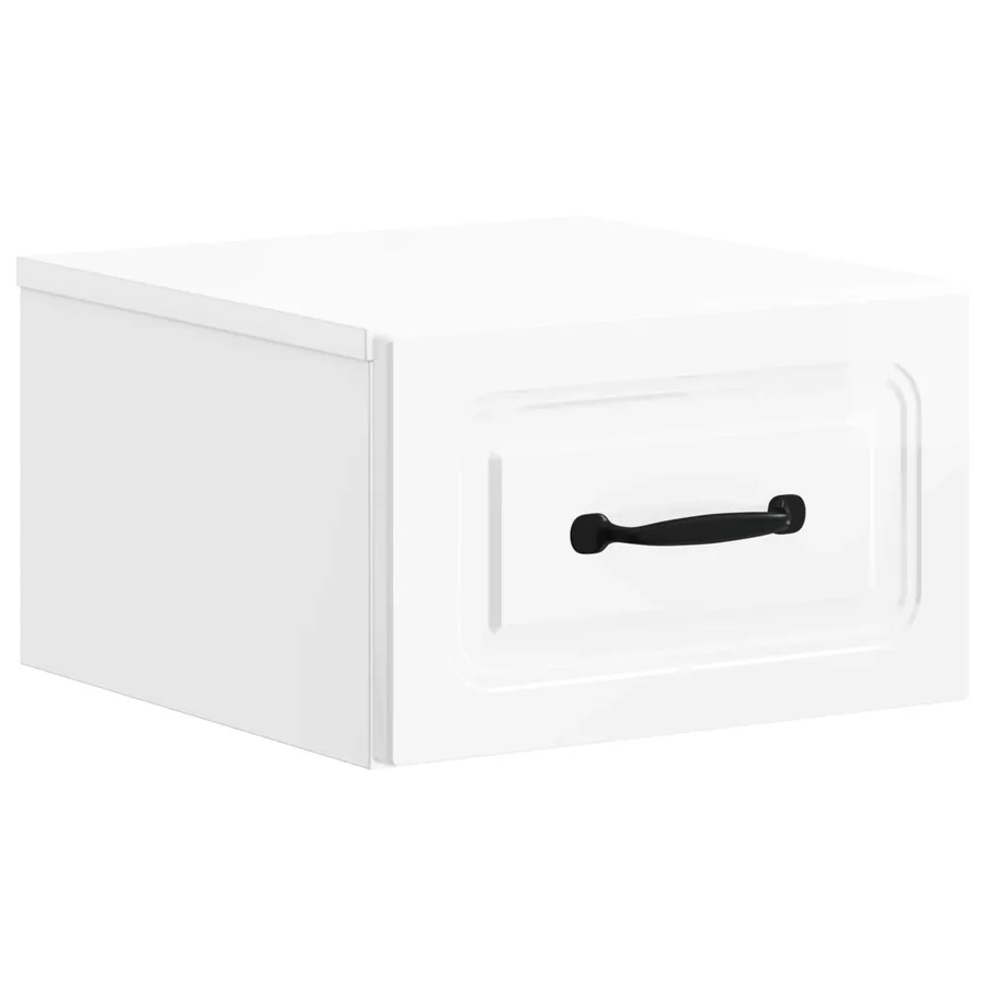 Cabinet de chevet mural 2 pcs Blanc brillant 34,5 x 33 x 20 cm - 5