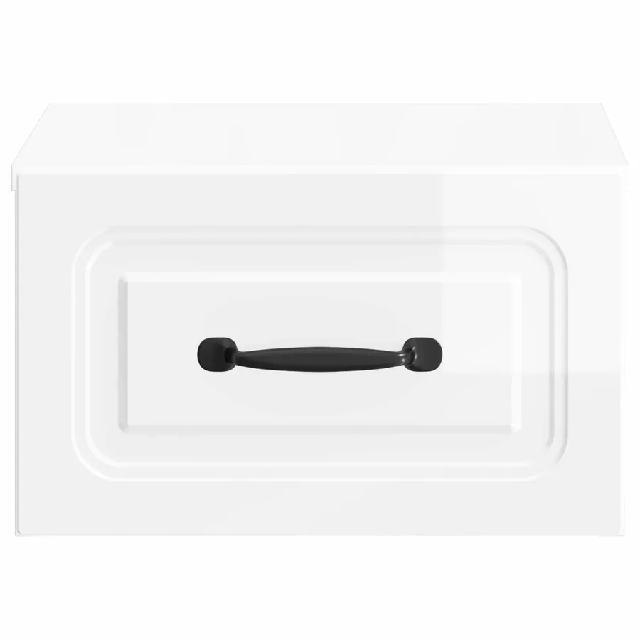 Cabinet de chevet mural 2 pcs Blanc brillant 34,5 x 33 x 20 cm - 7