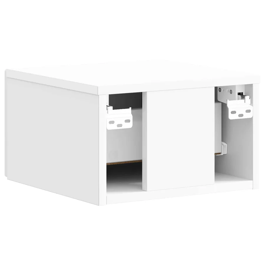 Cabinet de chevet mural 2 pcs Blanc brillant 34,5 x 33 x 20 cm - 9