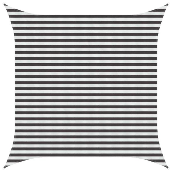 Voile d'ombre Anthracite et blanc 3 x 3 m HDPE