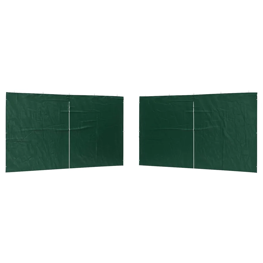 Mur de tente de fête 2 pcs Vert 400 x 195 cm PE et acier - 2
