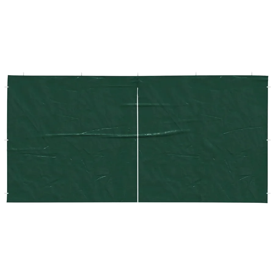 Mur de tente de fête 2 pcs Vert 400 x 195 cm PE et acier - 3