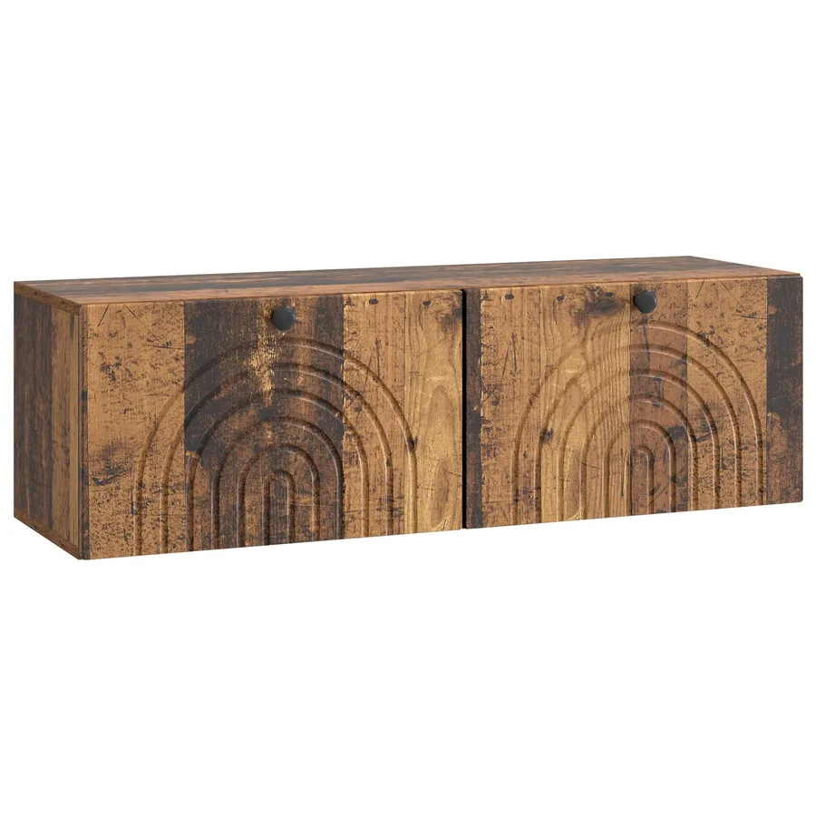 Meuble TV mural Bois ancien 98 x 31 x 30 cm Bois d'ingénierie - 2