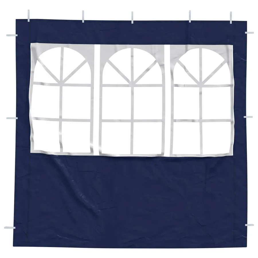 Mur de tente de fête 2 pcs 200 x 195 cm Bleu PE et acier - 3