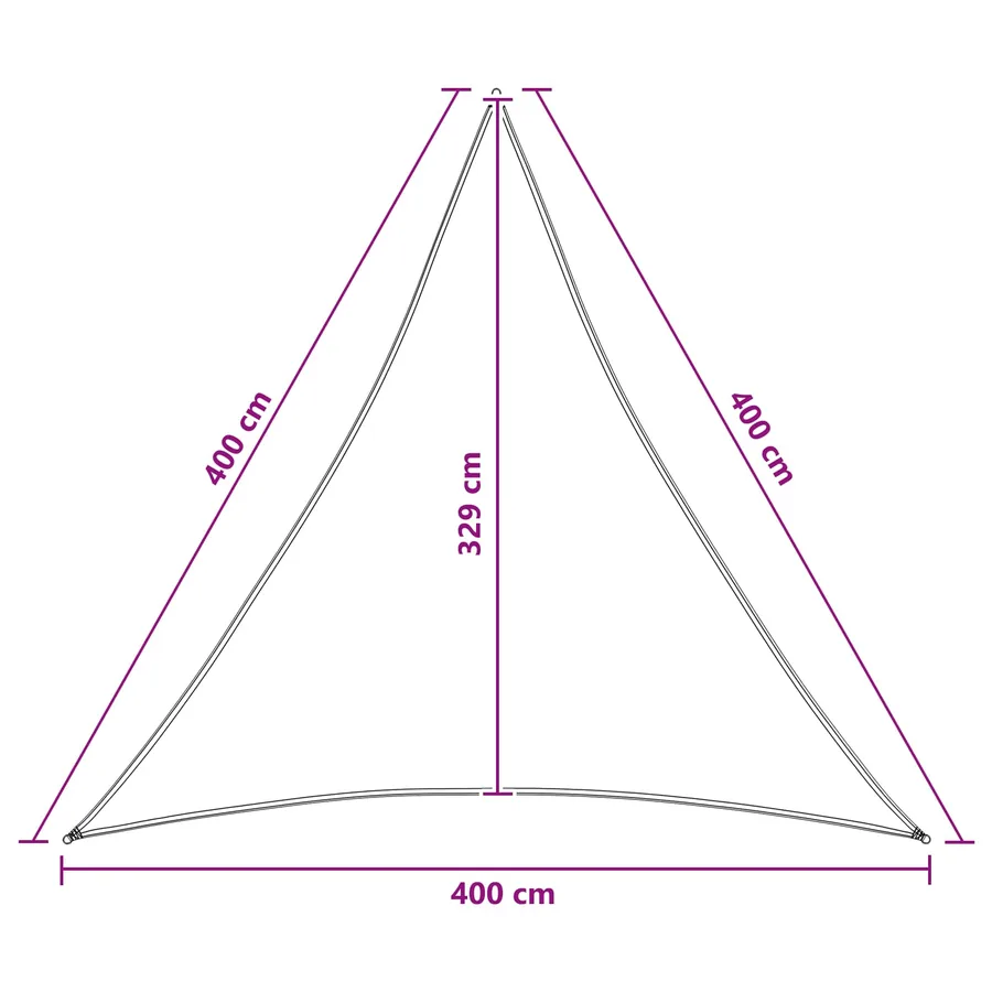 Voile d'ombre 4 x 4 x 4 m HDPE - 8