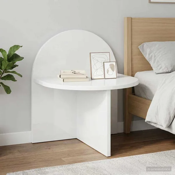 Table de chevet Blanc brillant 40 x 35,5 x 45,5 cm