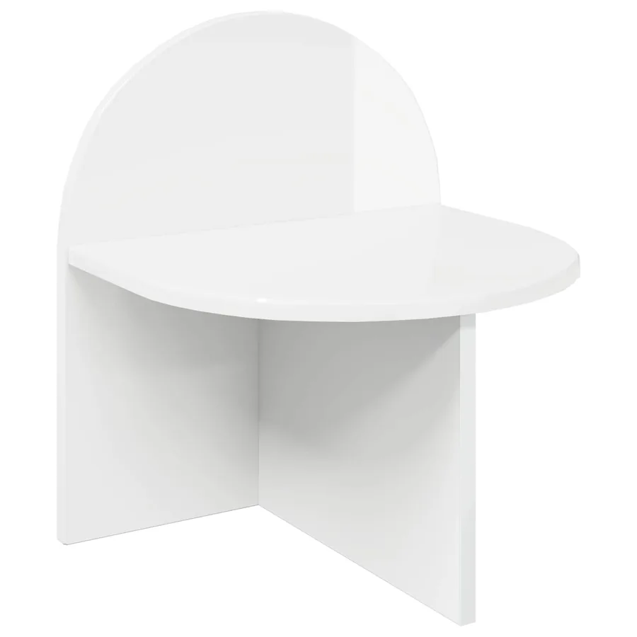 Table de chevet Blanc brillant 40 x 35,5 x 45,5 cm - 2