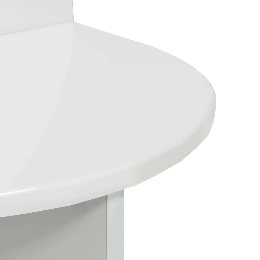 Table de chevet Blanc brillant 40 x 35,5 x 45,5 cm - 7