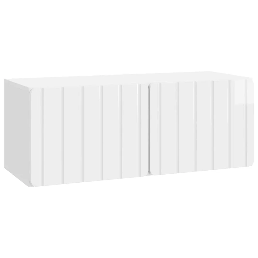 Meuble TV mural 78,5 x 31 x 30 cm Blanc brillant - 2