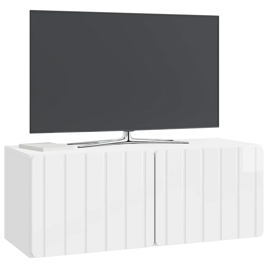 Meuble TV mural 78,5 x 31 x 30 cm Blanc brillant - 3