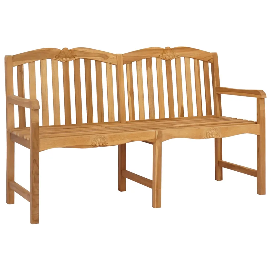 Banc en Bois Sculpté en Rose 155 x 60 x 94 cm Naturel - 3