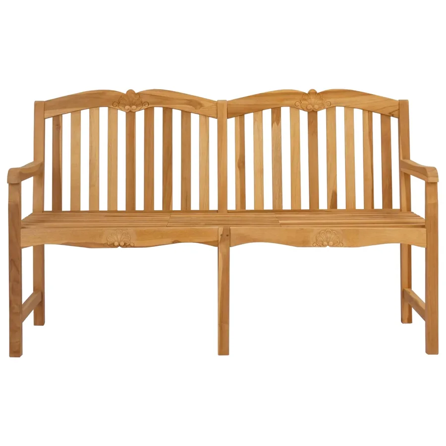 Banc en Bois Sculpté en Rose 155 x 60 x 94 cm Naturel - 4