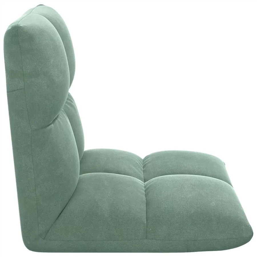 Fauteuil de sol ajustable Vert Mer Velours - 5
