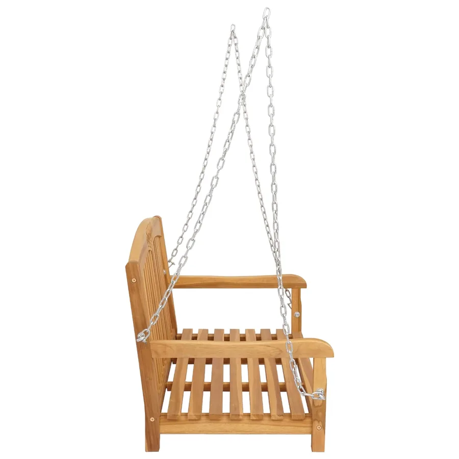 Banc Balançoire 114 x 61 x 61,5 cm Bois de teck massif Naturel - 4