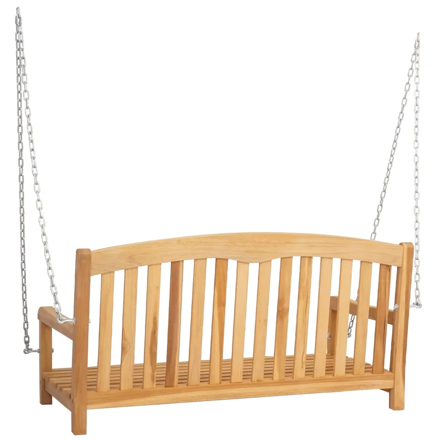 Banc Balançoire 114 x 61 x 61,5 cm Bois de teck massif Naturel - 5