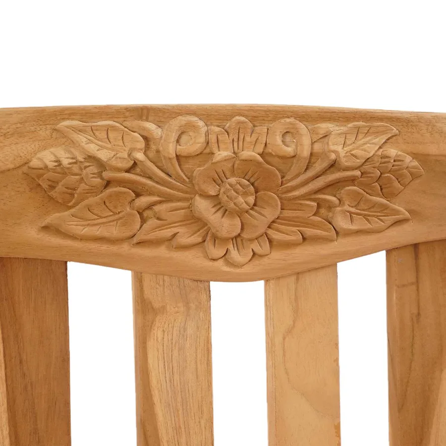 Banc Balançoire 114 x 61 x 61,5 cm Bois de teck massif Naturel - 7