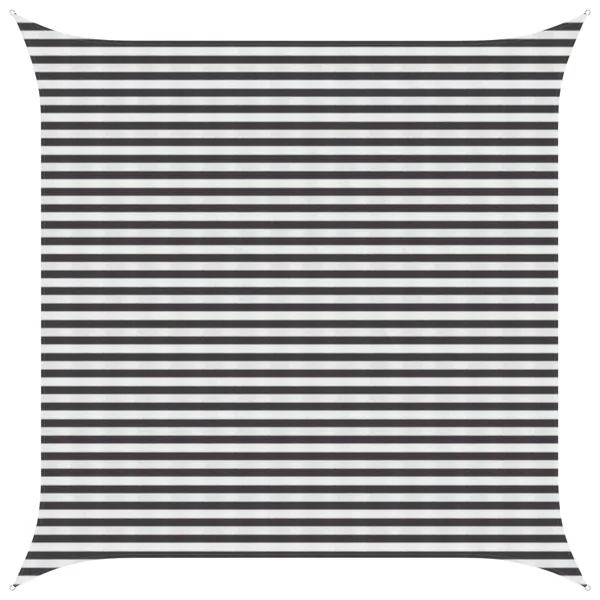 Voile d'ombre Anthracite et blanc 4 x 4 m HDPE