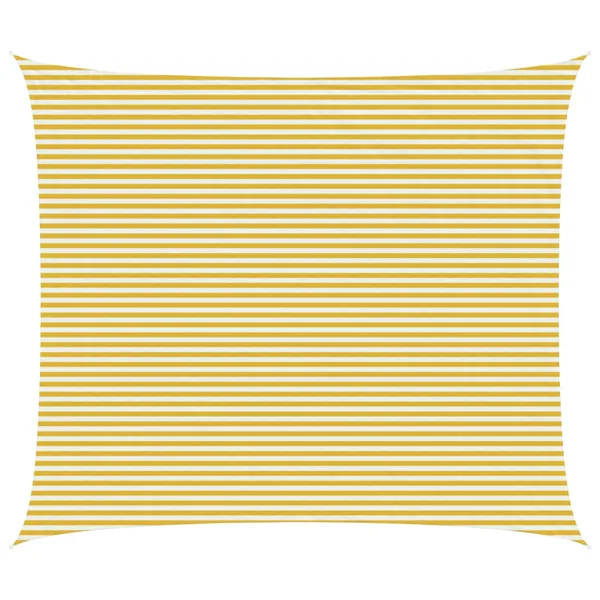 Voile d'ombre Jaune et blanc 6 x 8 m HDPE